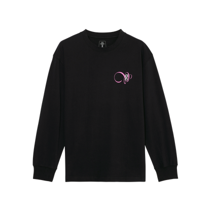 on club long-t graphic Black