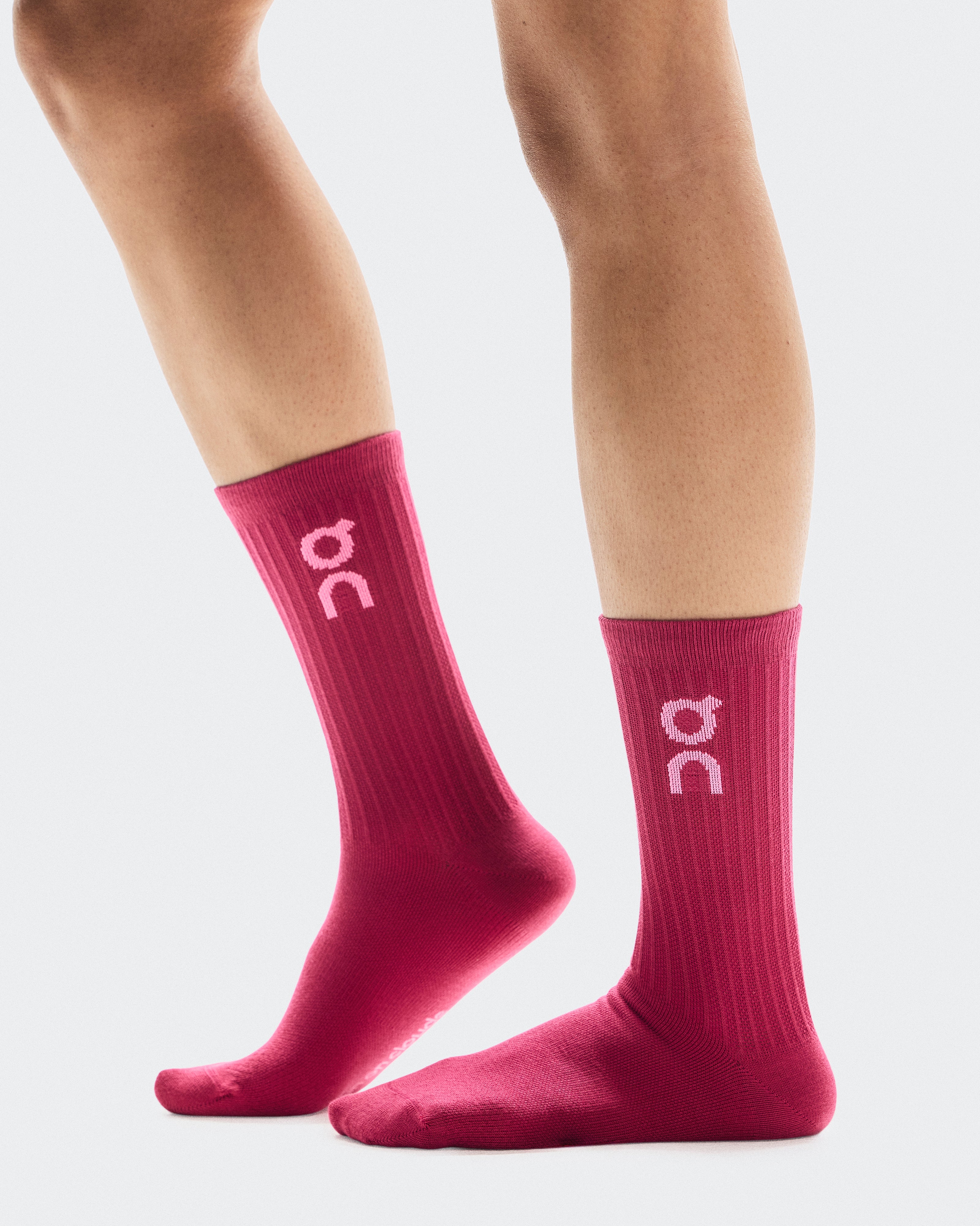 On Logo Sock High 3P Orchid | Comet
