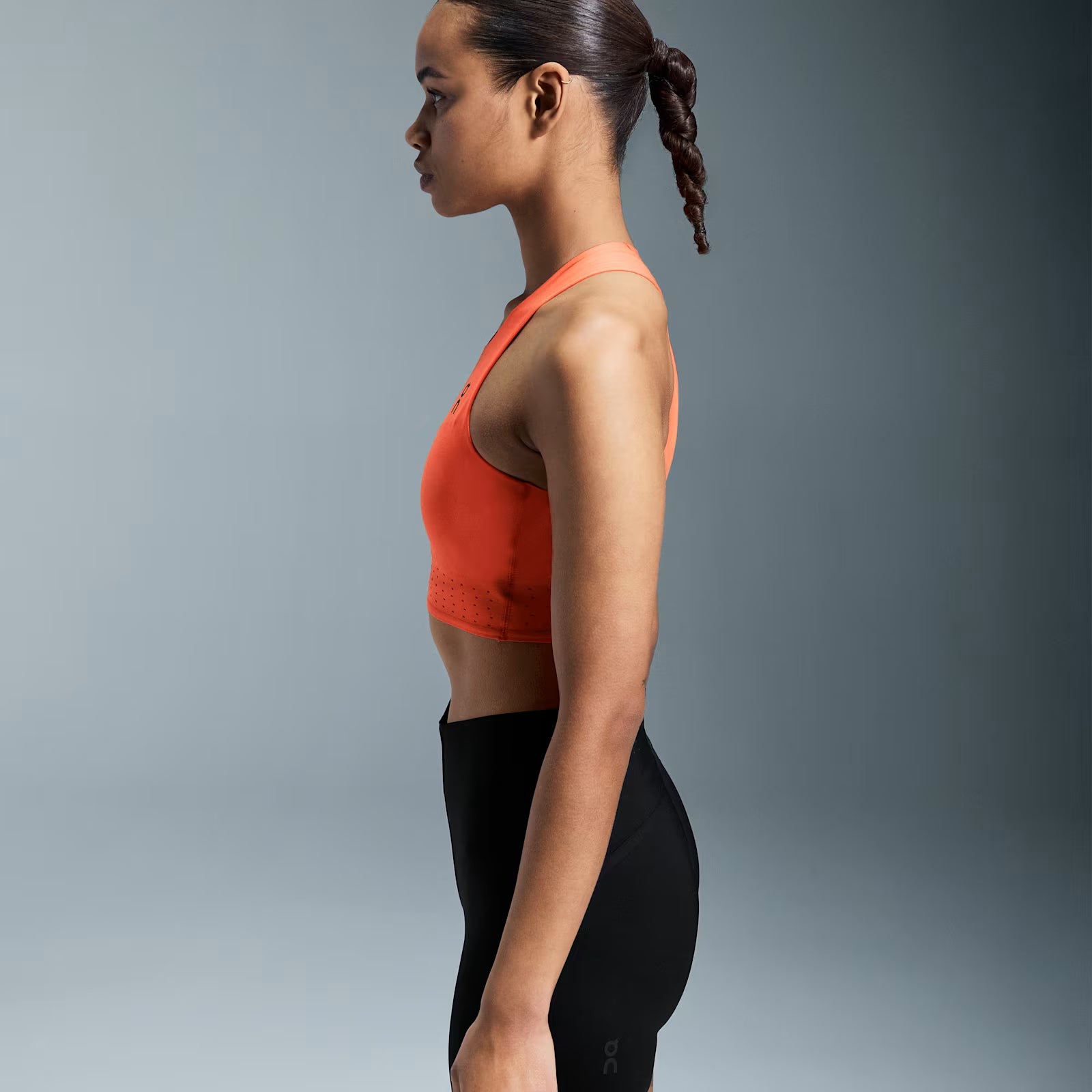 On Race Crop Flame | Black (Women'S)