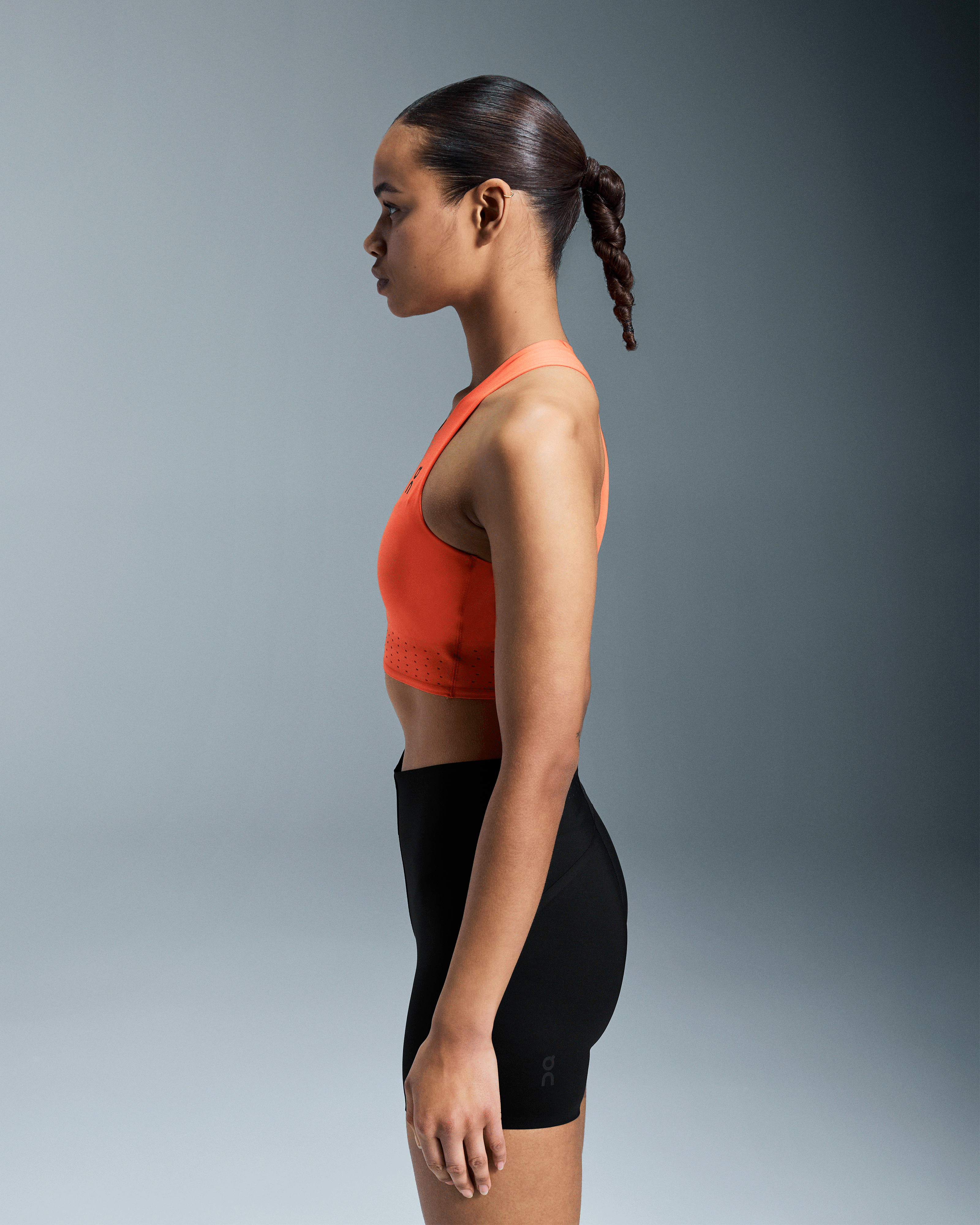 On Race Crop Flame | Black (Women'S)