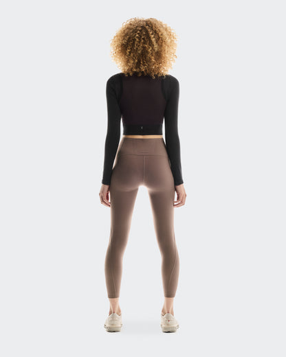 On Studio Knit Long-T Crop Pebble | Black (Women'S)