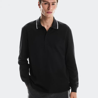 On Courtside Long-T Polo Black