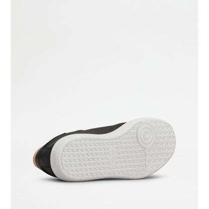 Tods Tabs Sneakers In Leather Black Natural Womens