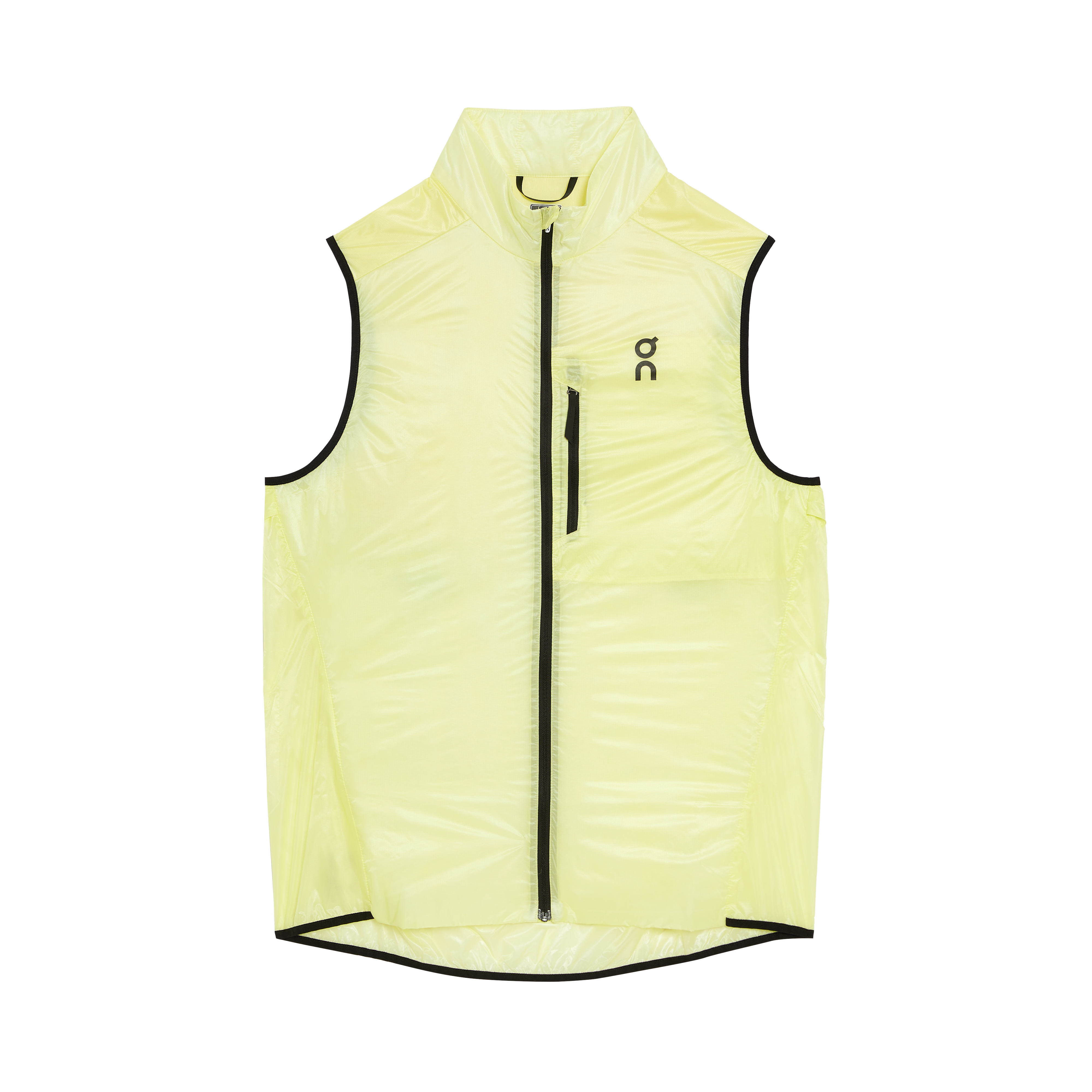 on weather vest Hay