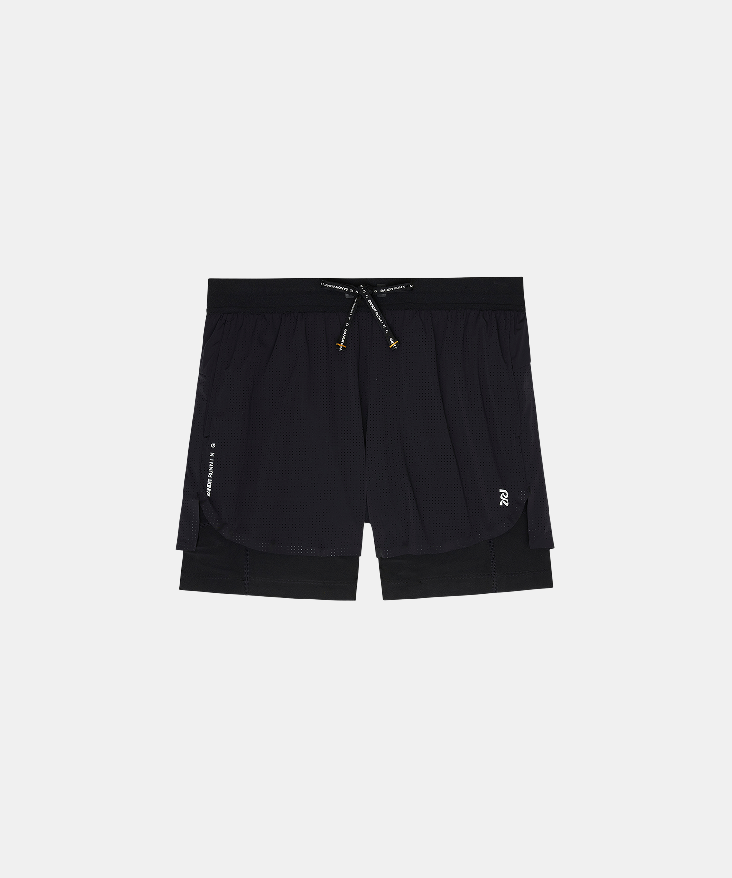 Bandit Mens Vento 2 In 1 Run Short Black