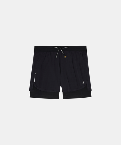 Bandit Mens Vento 2 In 1 Run Short Black