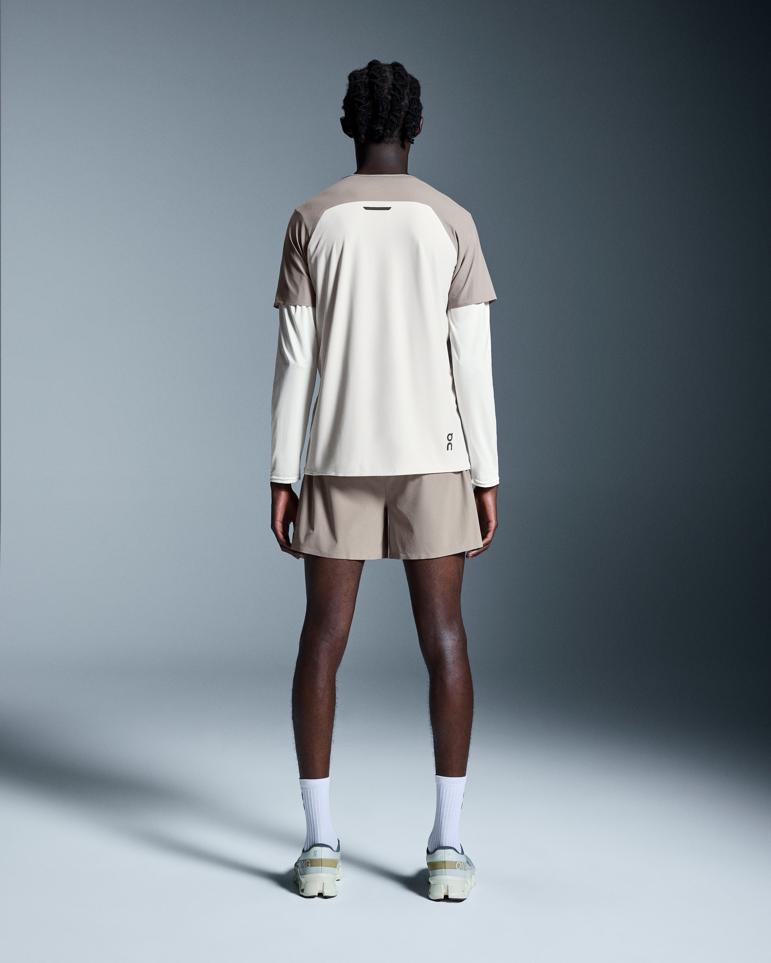 on 5" performance shorts Cinder