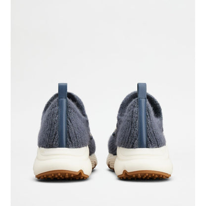 Tods Kate Slip-On Sneakers In Fabric Blue Womens