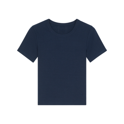On All-Day Ribbed T-Shirt Midnight (Women'S)