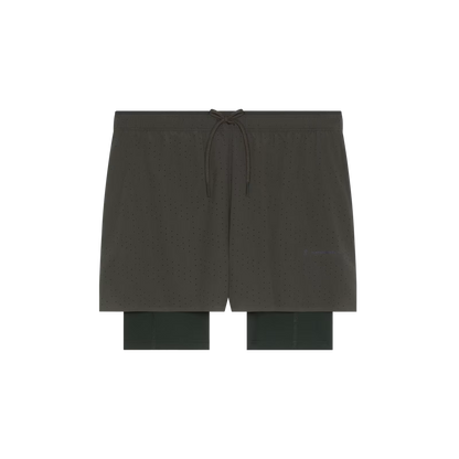 On Zero 2-In-1 Shorts Paf Molasses | Black