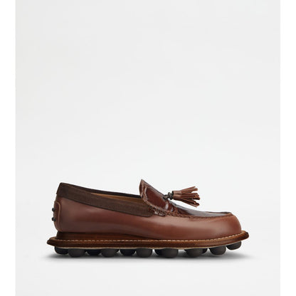 Tods Loafers In Leather Brown Mens