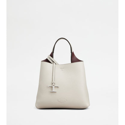 Tods Bag In Leather Mini Grey