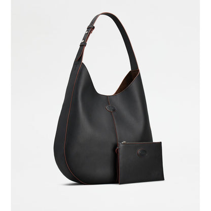 Tods Di Bag Hobo In Leather Medium Black