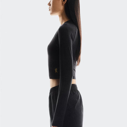 On Studio Long-T Crop Black (Women'S)