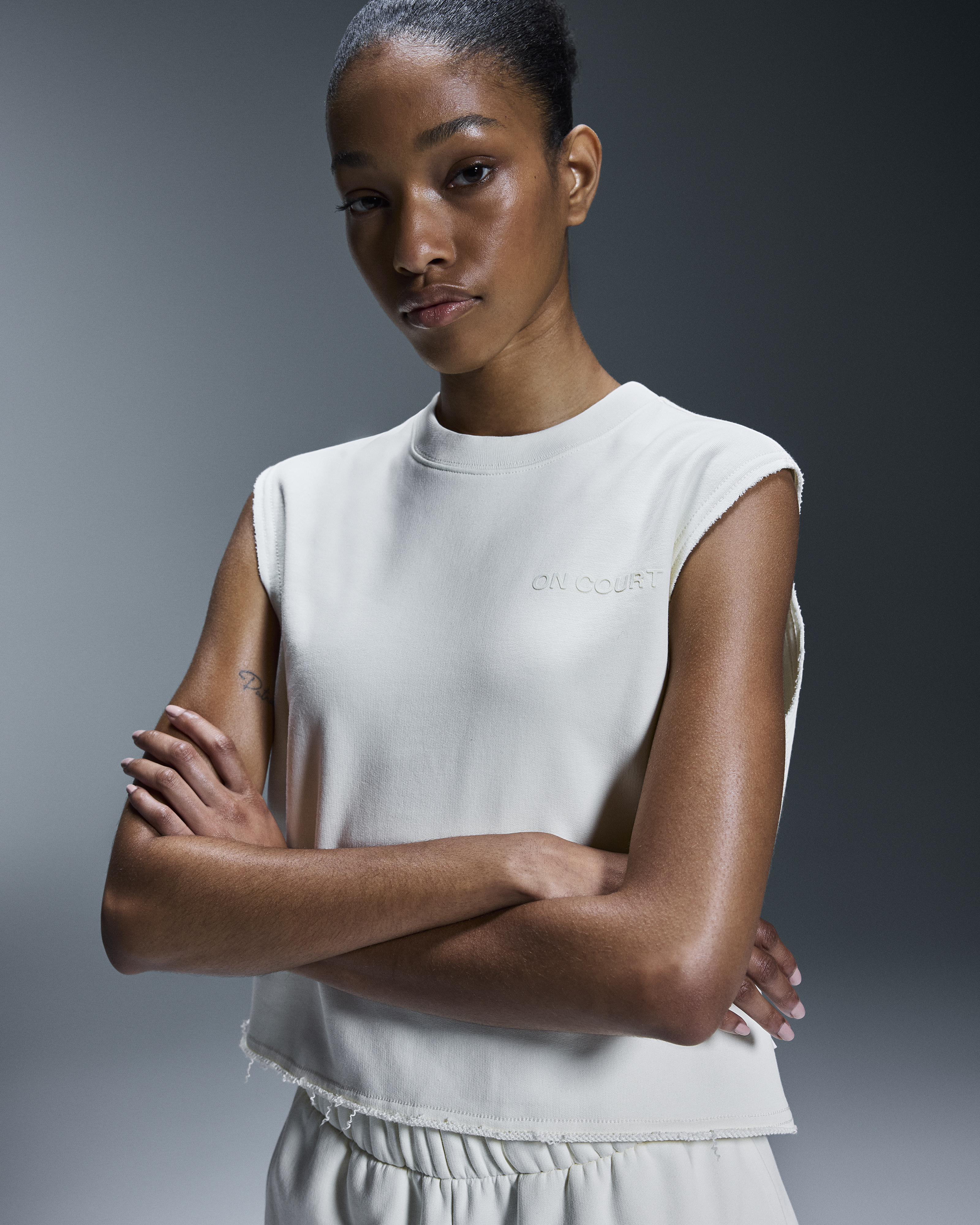 On Open Club Crew Crop White (Women'S)