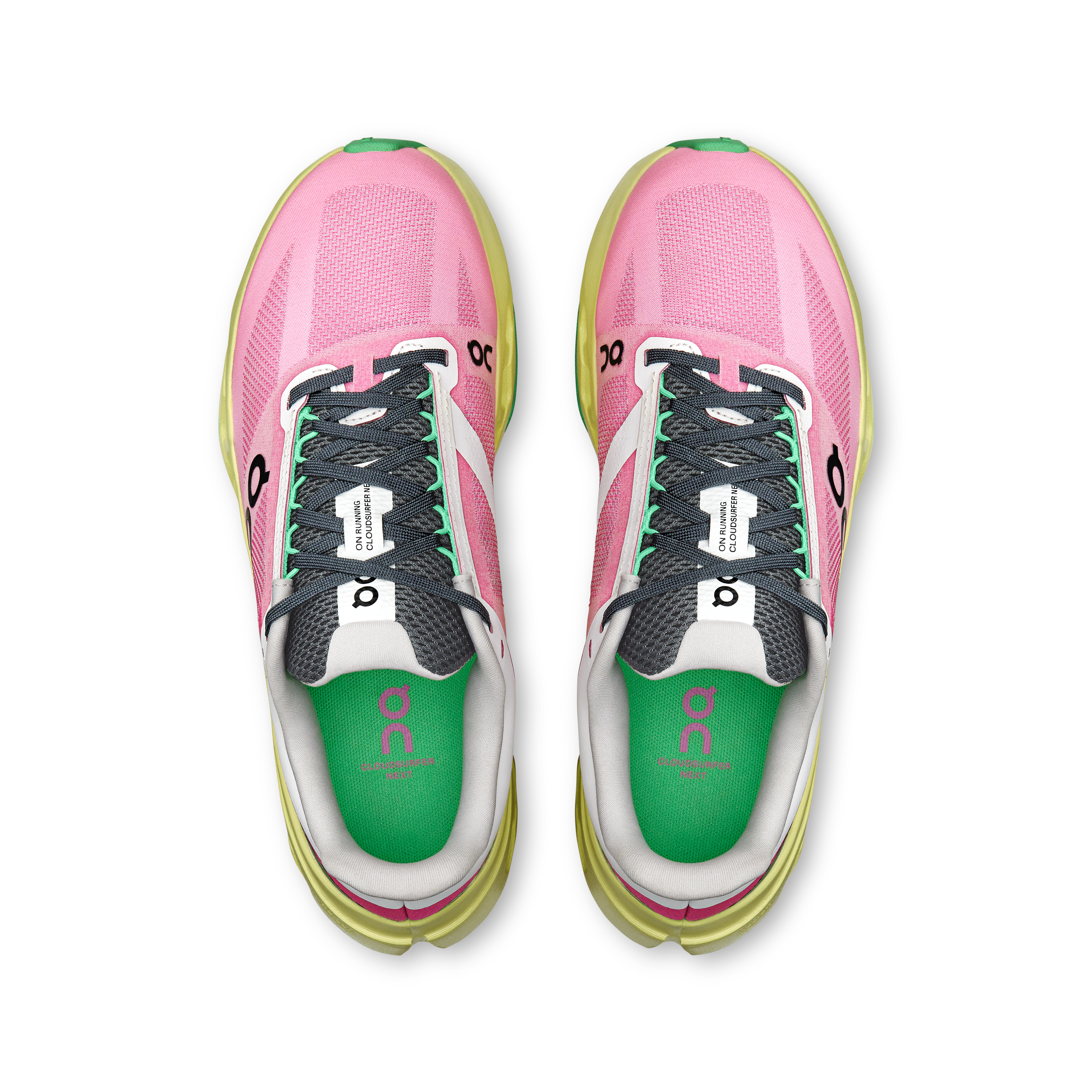 on running cloudsurfer next pink limelight (women's)