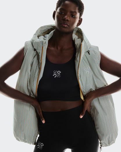 On Puffer Vest Loewe Beige | Blue