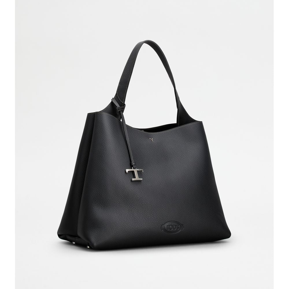 Tods Bag In Leather Medium Black
