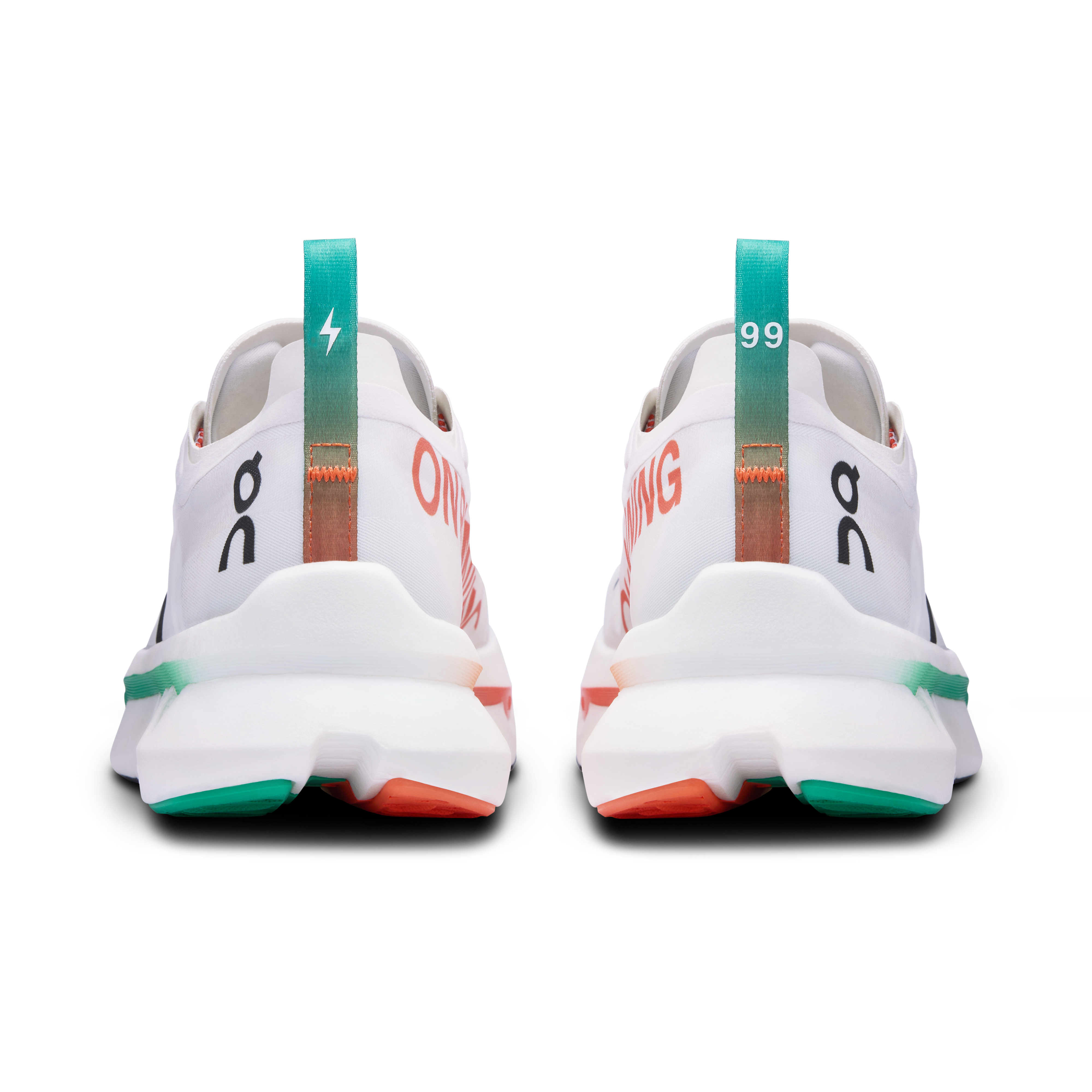 on running cloudboom zon runninge white flame (women's)