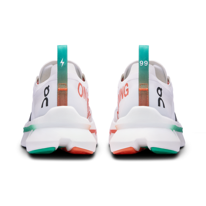 on running cloudboom zon runninge white flame (women's)
