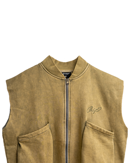 ACID WASHED HALF JACKET