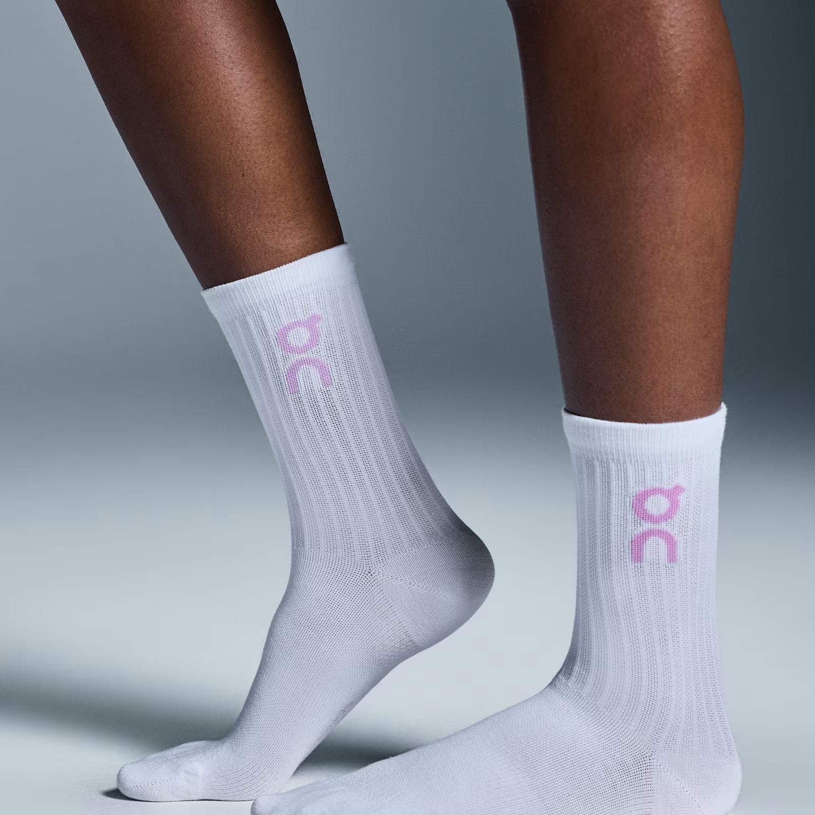 On Logo Sock High 3P Mauve | Raspberry