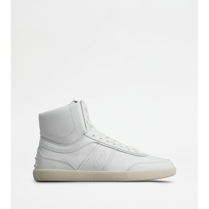 Tods Tabs Sneakers High-Top In Leather White Womens