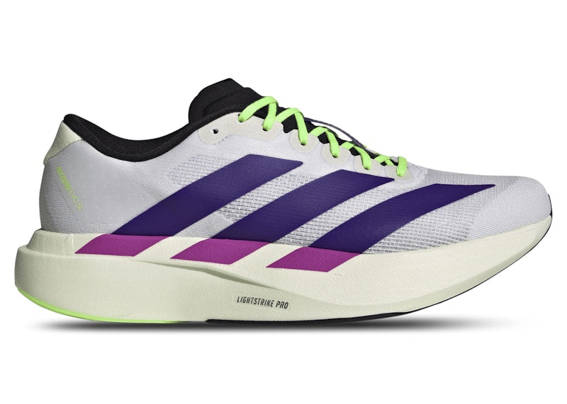 Adidas Adizero Evo SL White Purple Lime Burst