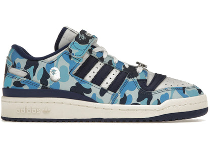 Adidas Forum 84 Low BAPE 30th Anniversary Blue Camo, front