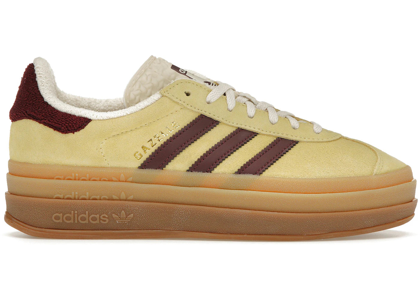 Adidas Gazelle Bold Almost Yellow Maroon (Women'S)