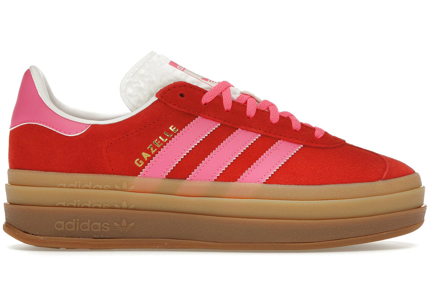 Adidas Gazelle Bold Collegiate Red Lucid Pink (Women'S)