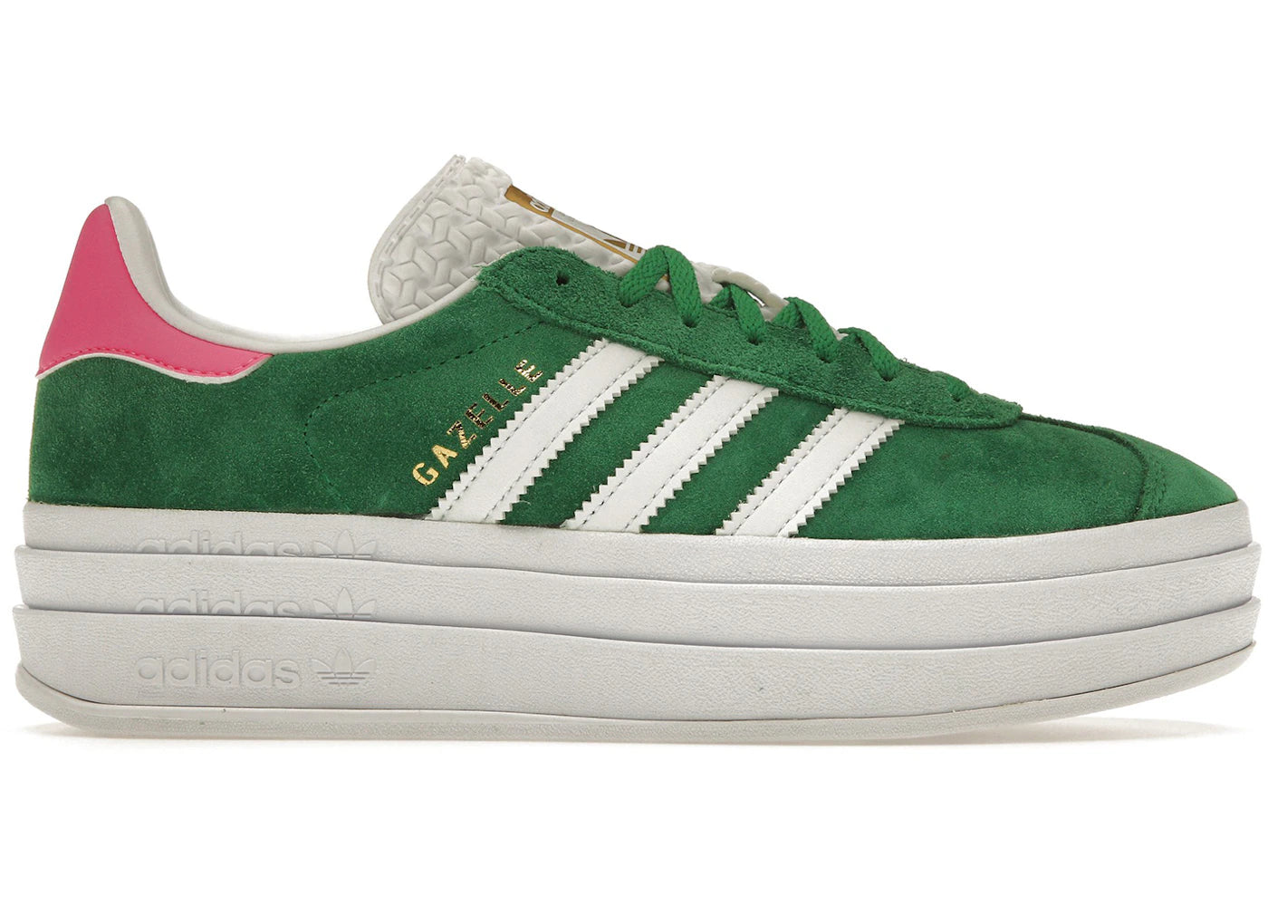 Adidas Gazelle Bold Green Lucid Pink (Women'S)
