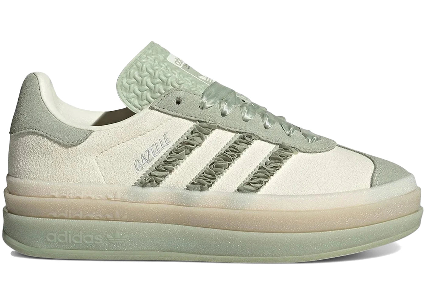 Adidas Gazelle Bold Halo Green Ruffle (Women'S)