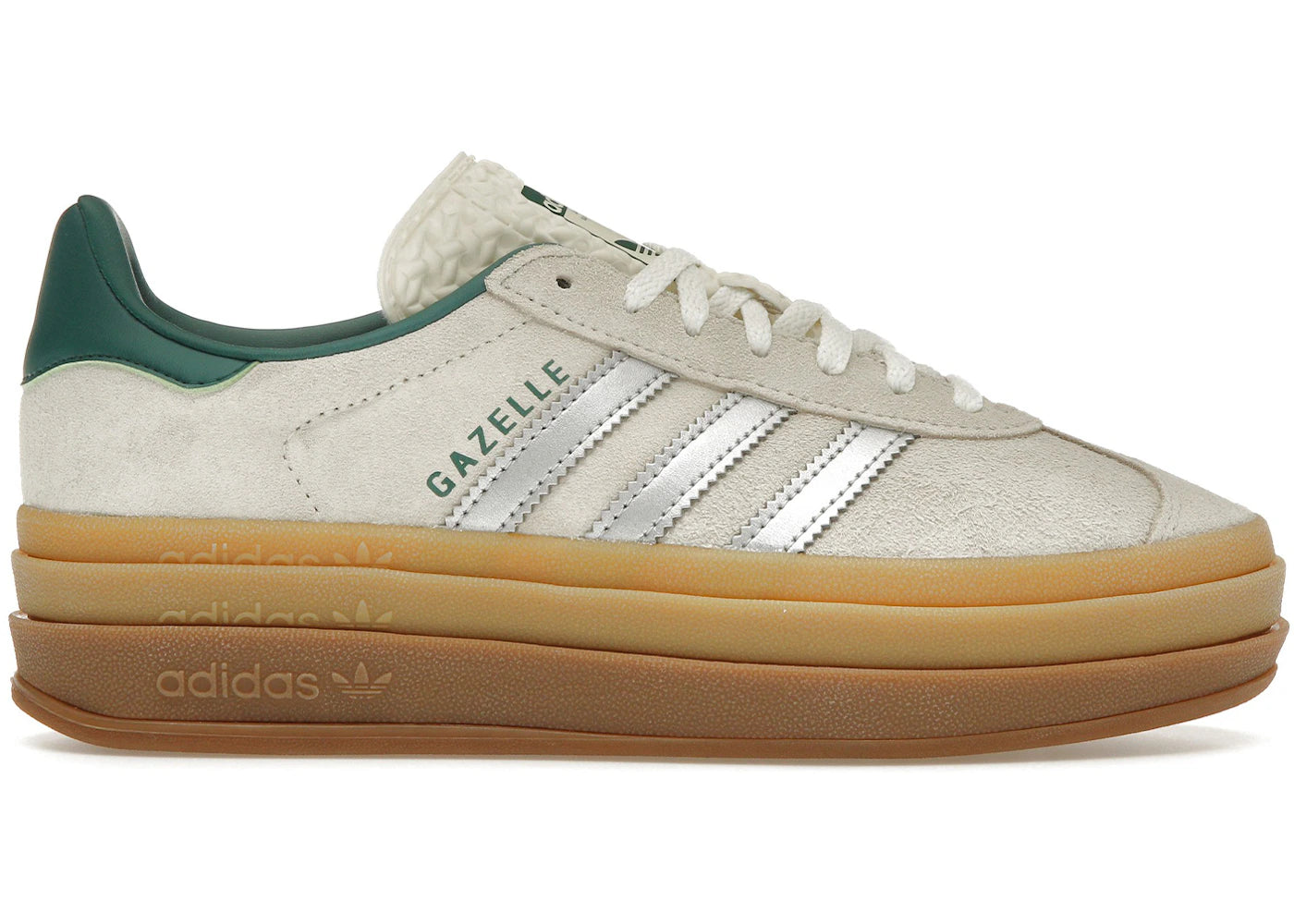 Adidas Gazelle Bold Off White Collegiate Green (Women'S)