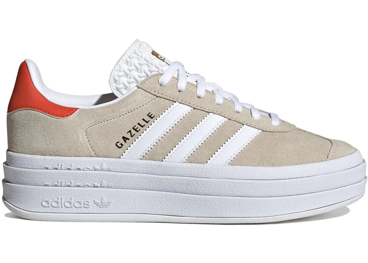 Adidas Gazelle Bold Wonder Beige Collegiate Orange (Womens)