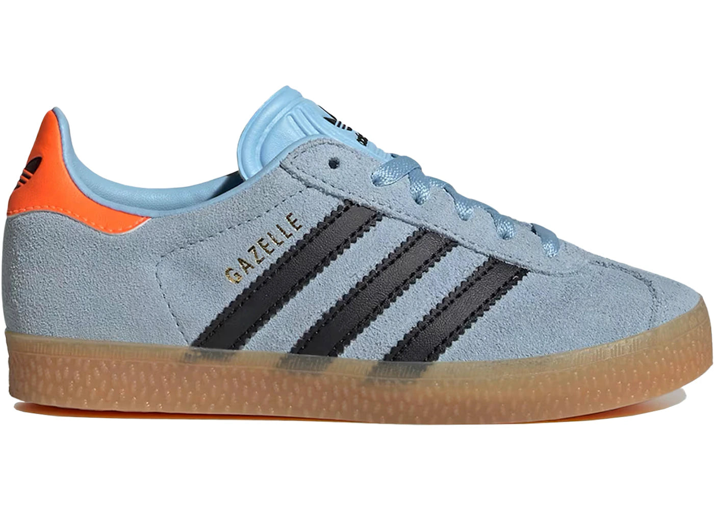 Adidas Gazelle Clear Sky Black Solar Orange (Ps)