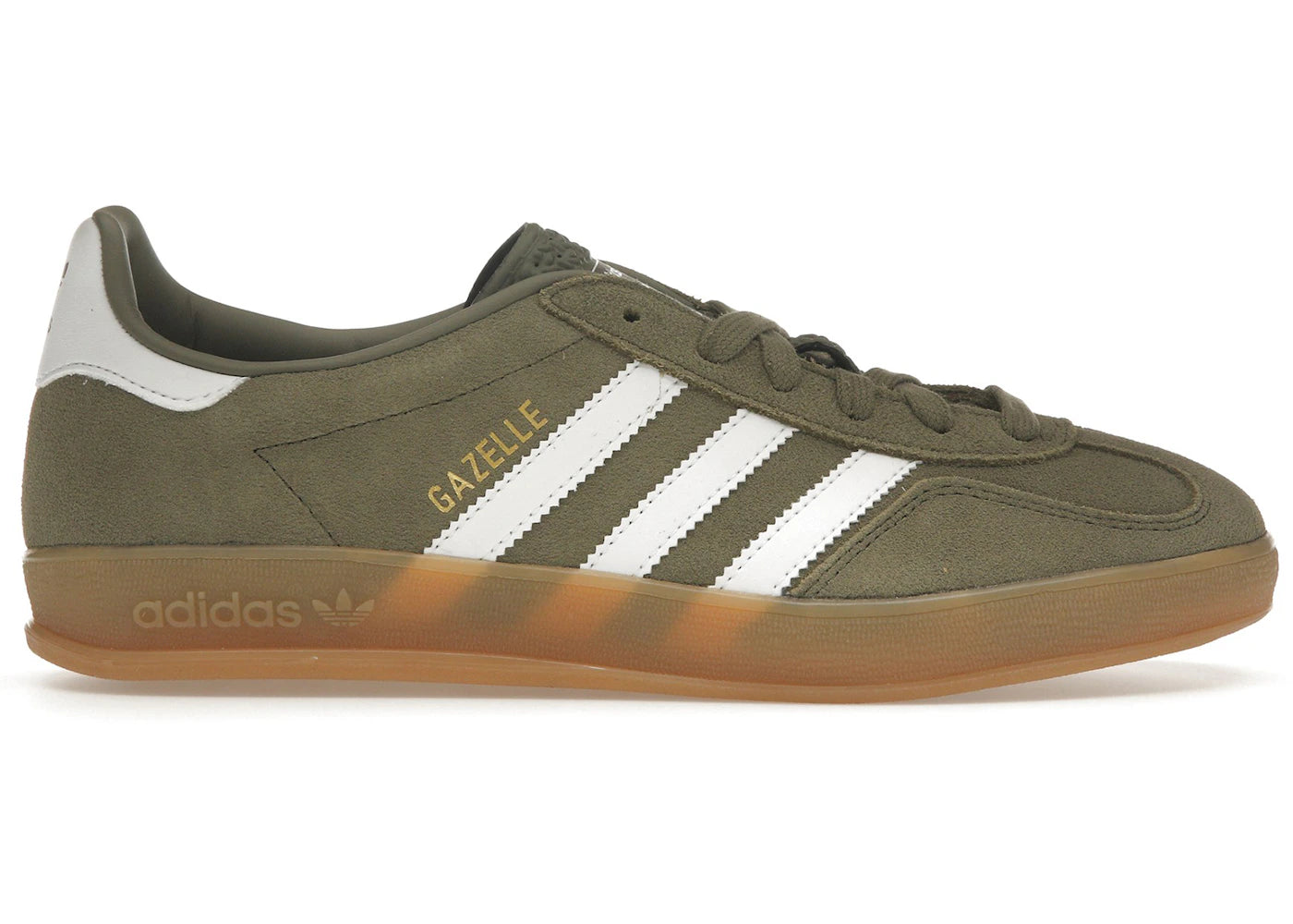 Adidas Gazelle Indoor Olive Strata Cloud White Gum