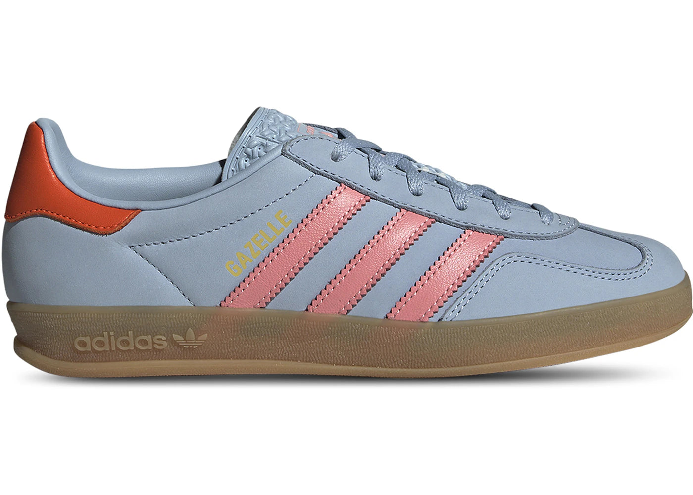 Adidas Gazelle Indoor Wonder Blue Solar Orange Gum (Women'S)
