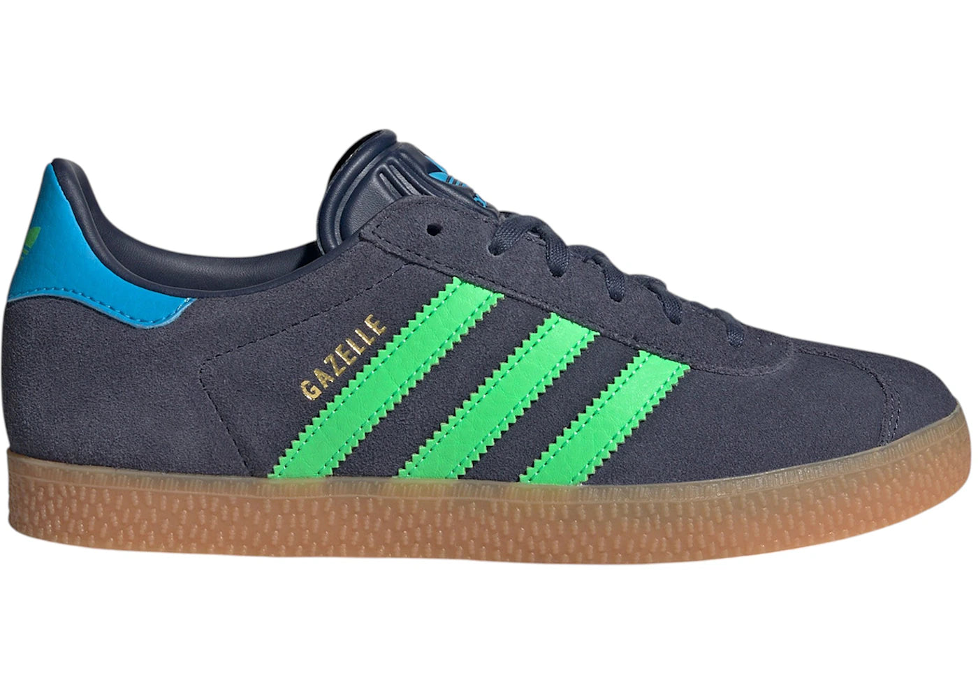 Adidas Gazelle Shadow Navy Screaming Green (Gs)