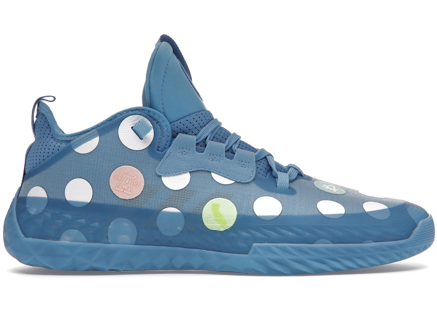 adidas harden vol. 5 futurenatural light blue polka dot