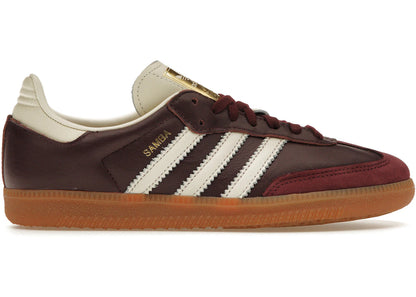 Adidas Samba Og Maroon Gold Metallic Womens