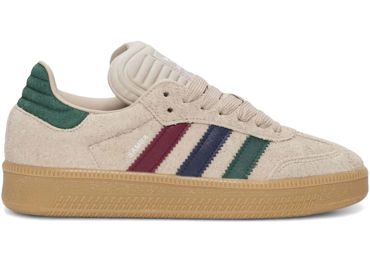 Adidas Samba Xlg Beige Green Burgundy