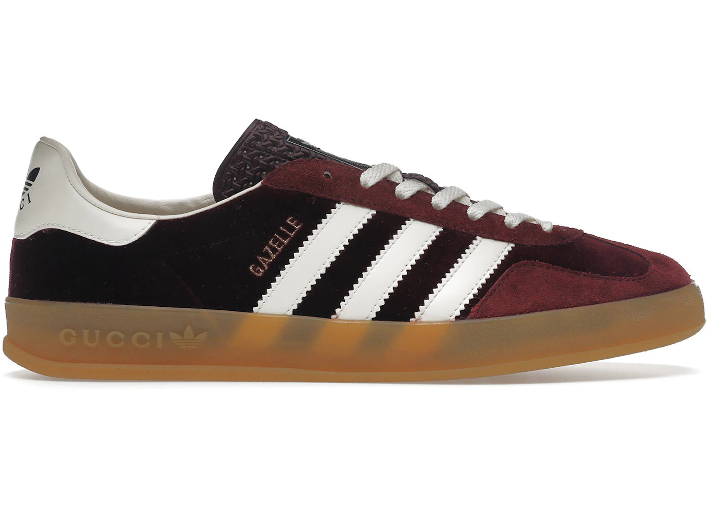 Adidas X Gucci Gazelle Burgundy Velvet