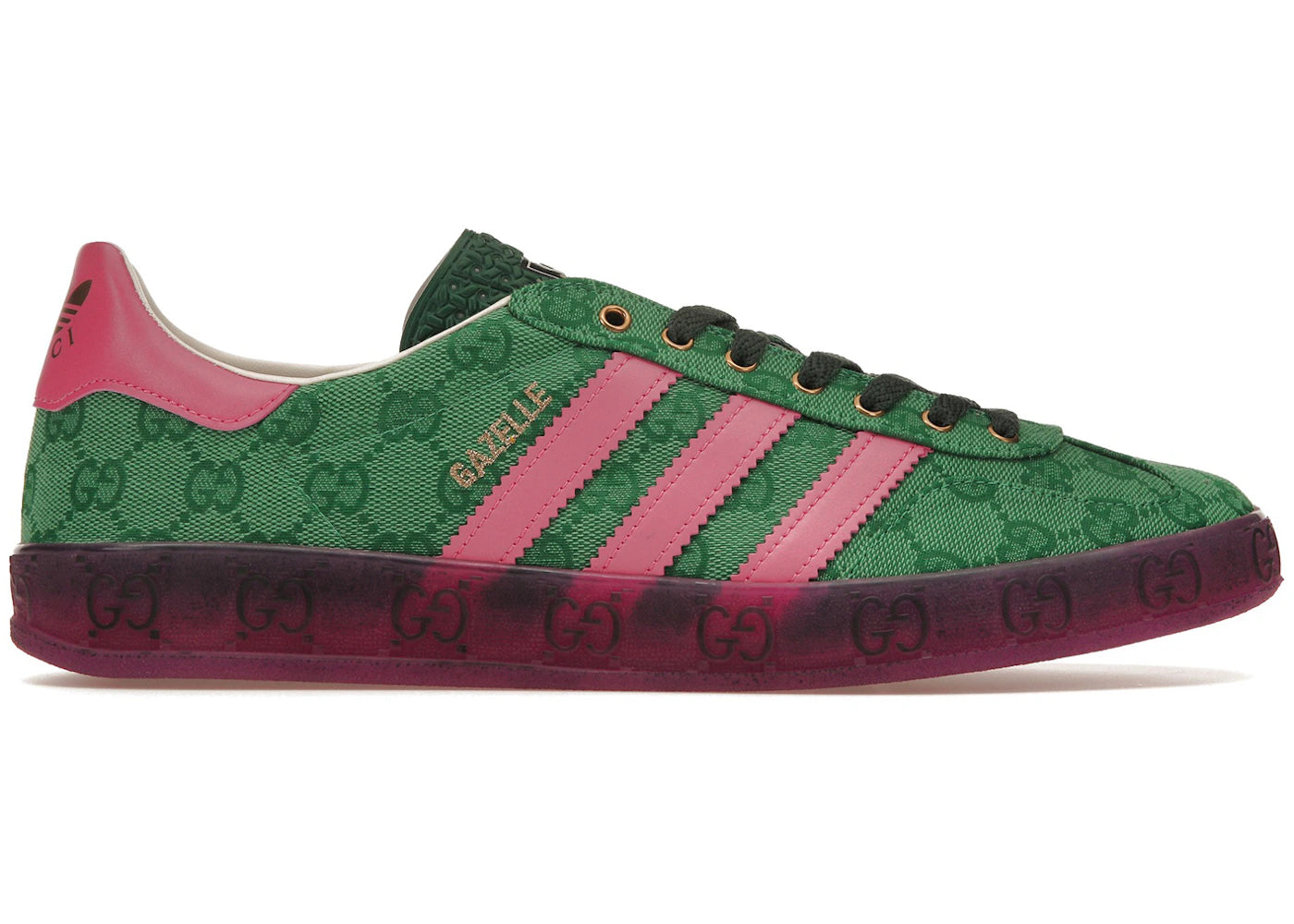 Adidas X Gucci Gazelle Green Gg Monogram (Women'S)