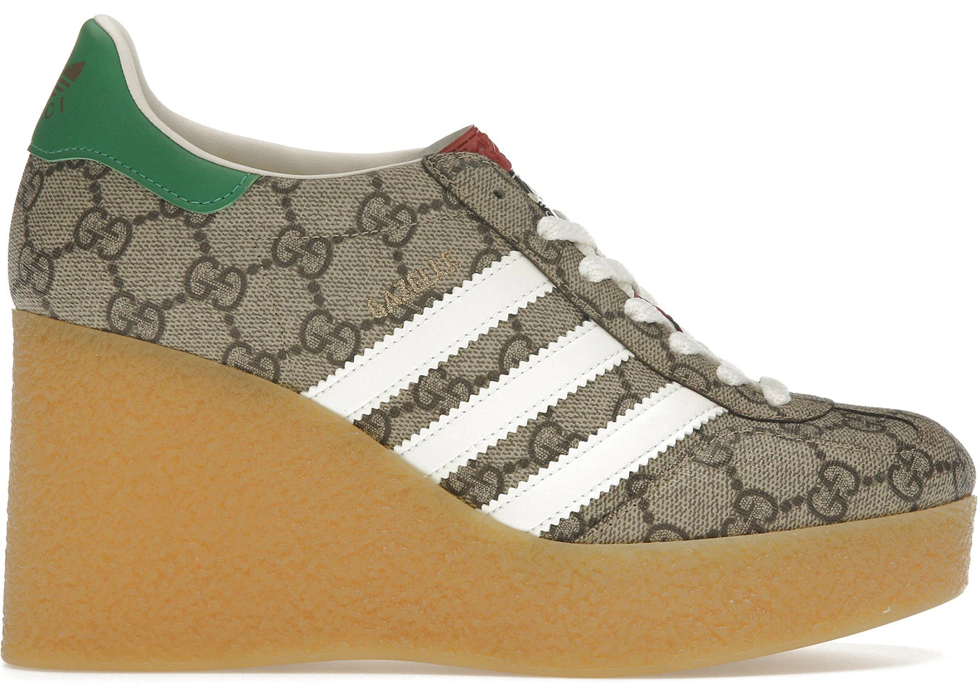 Adidas X Gucci Gazelle Wedge Beige Gg Monogram (Women'S)