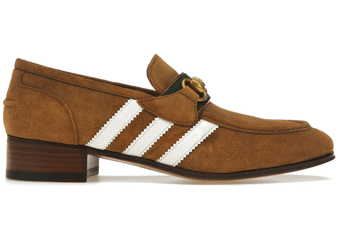 adidas x gucci loafer light brown suede