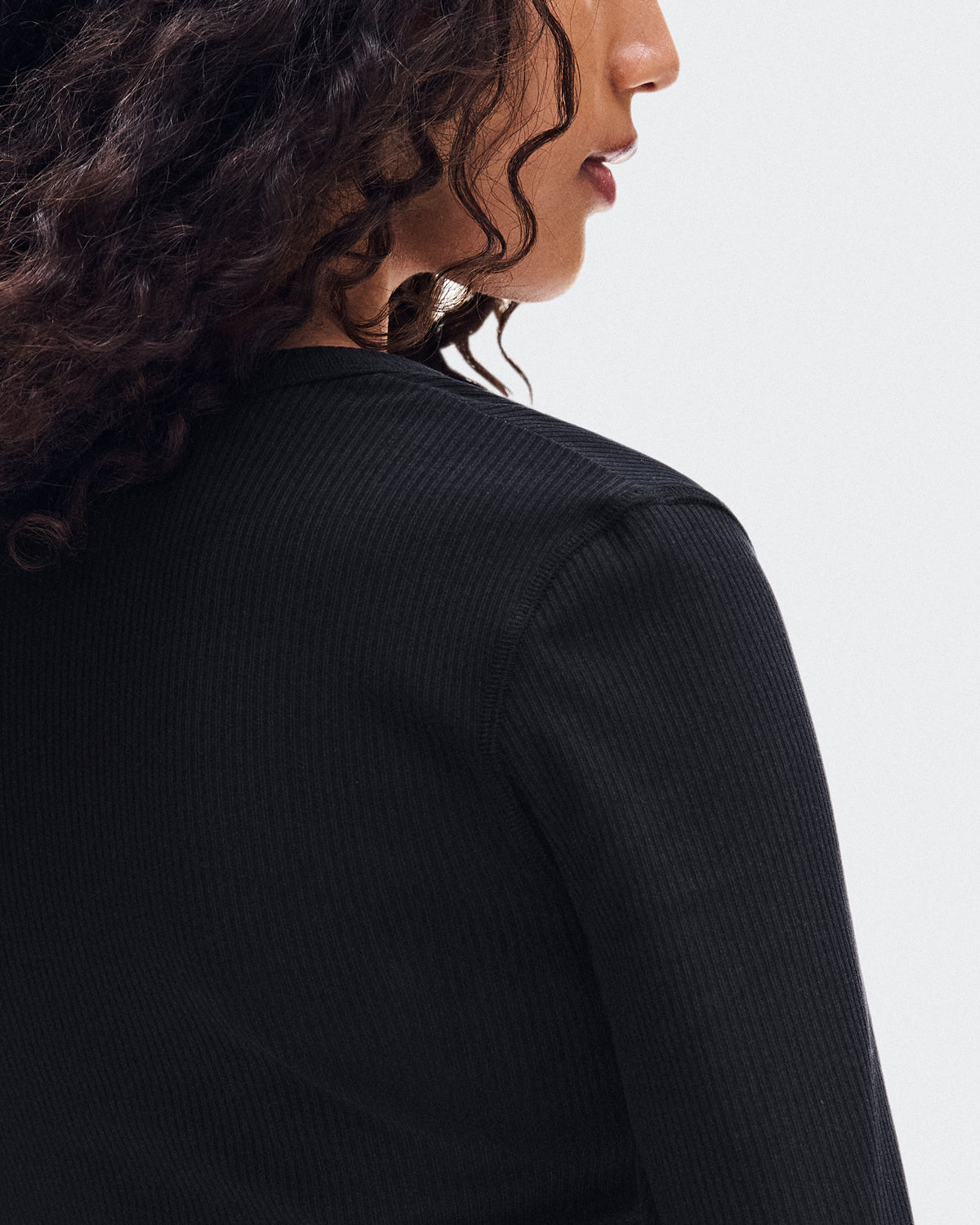 On All-Day Ribbed Long-T Black (Women'S)