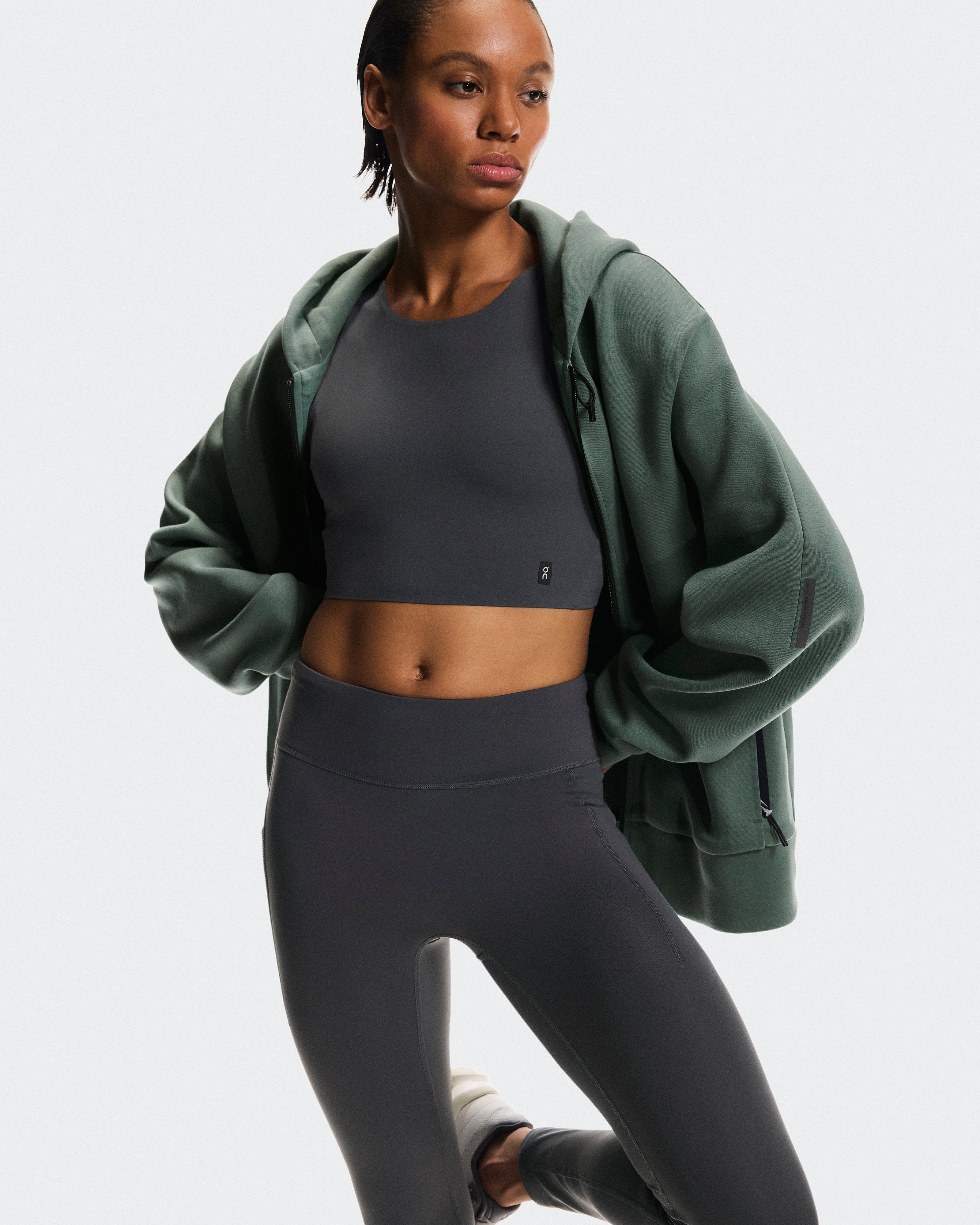 On Focus Tech Zip Hoodie Olive (Women'S) – Kicks Machine