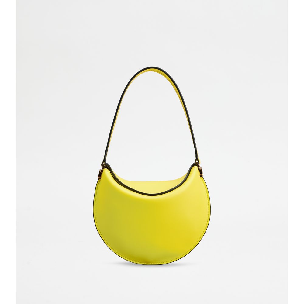 Tods T Case Hobo Bag In Leather Micro Yellow