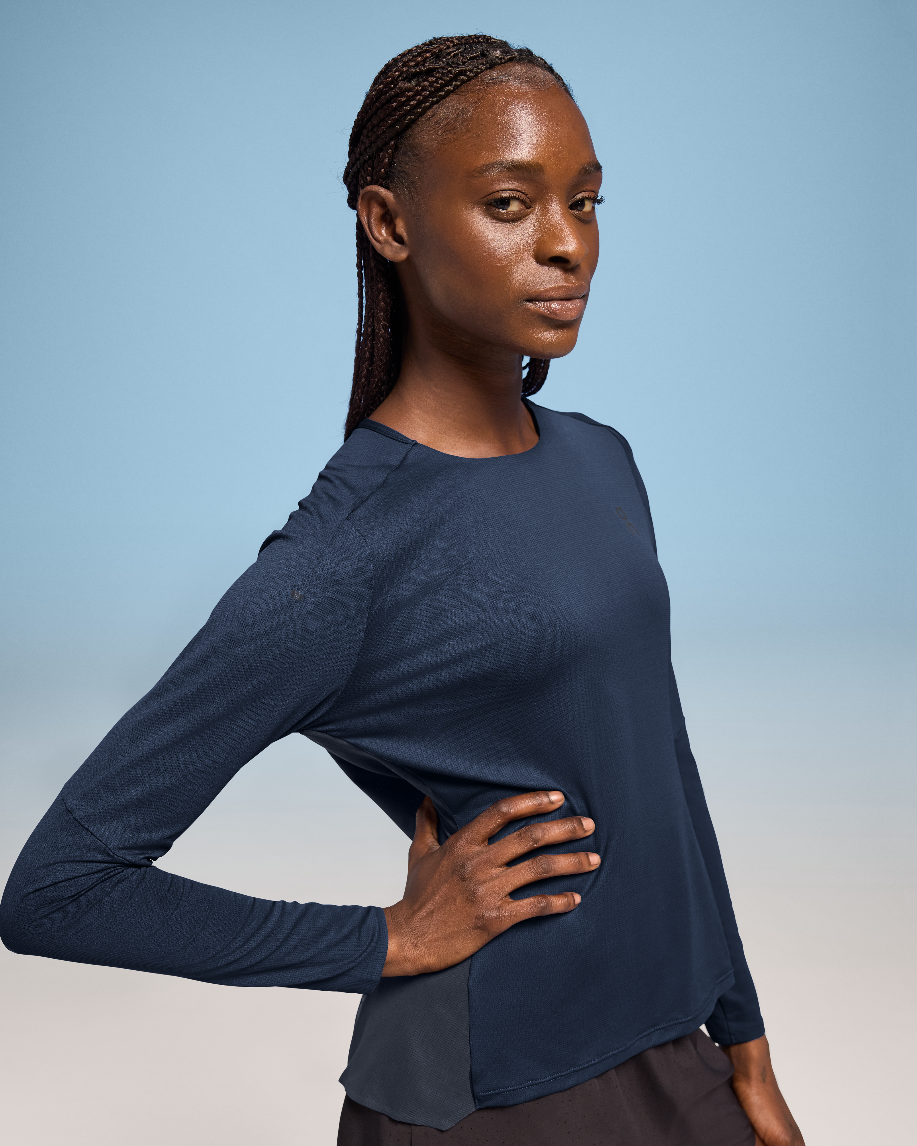 on performance long-t Denim | Navy (Women's)